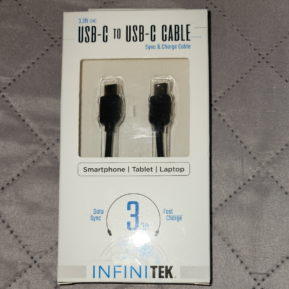 Black USB-C to USB-C Cable